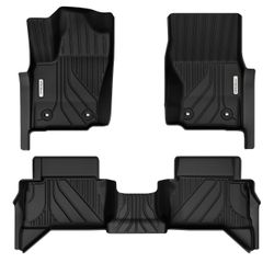 YITAMOTOR Floor Mat Fit for Toyota Tacoma 2024-2025 Double Cab (Not fit Hybrid), TPE All Weather Waterproof Floor Liners for Tacoma Accessories, 1st a