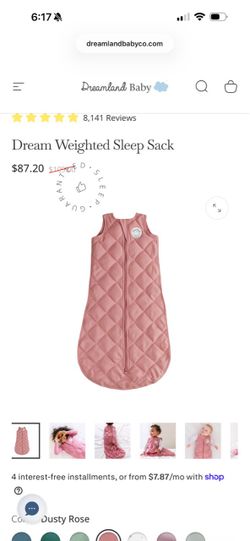Dreamland Baby Weighted Sleep Sack