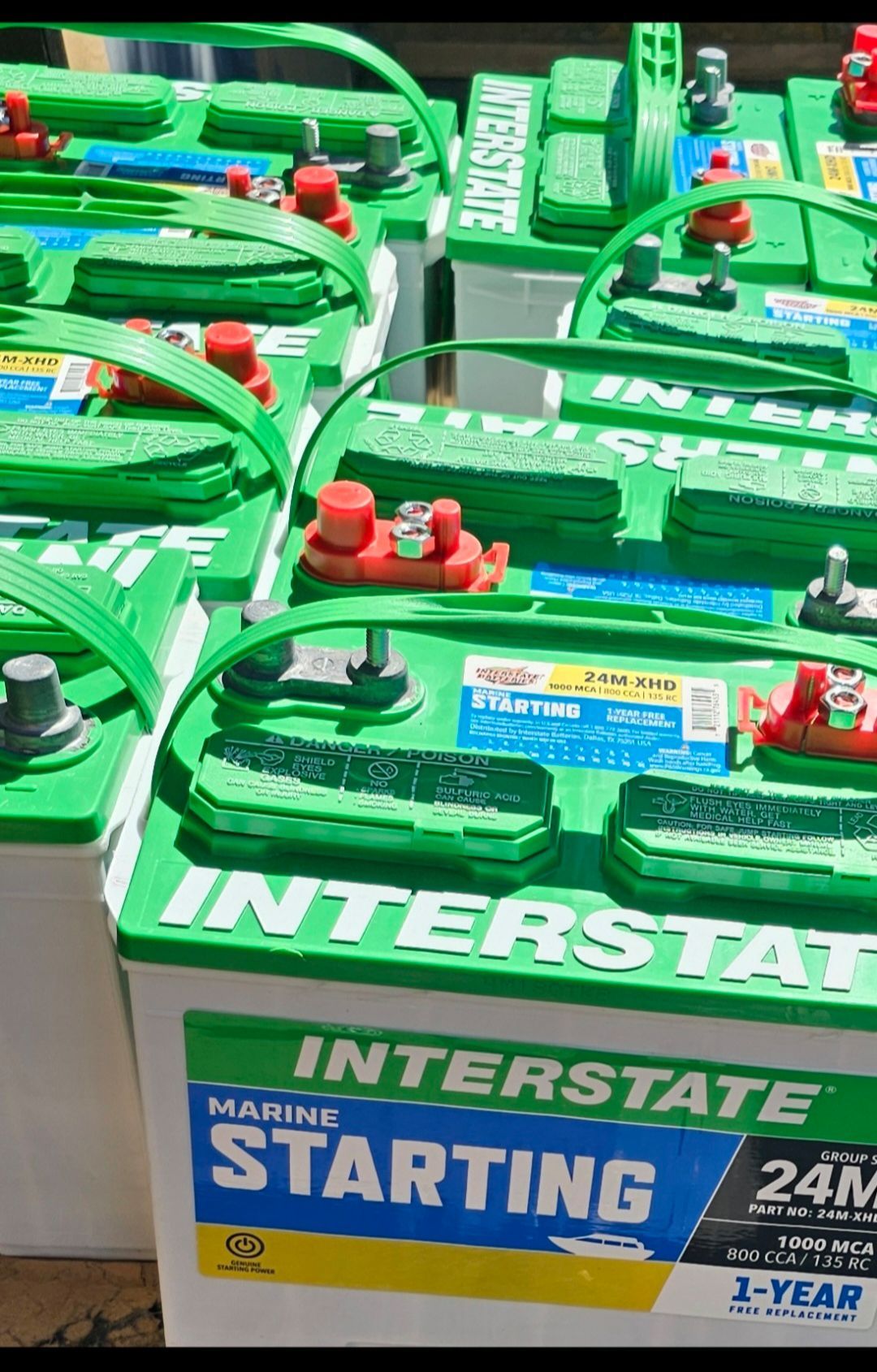 New marine battery of the Interstate brand, 1-year warranty