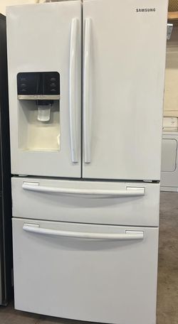 Samsung French Door  White Refrigerator Fridge
