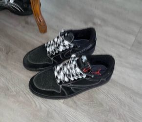 Black phantom Jordans Travis scotts