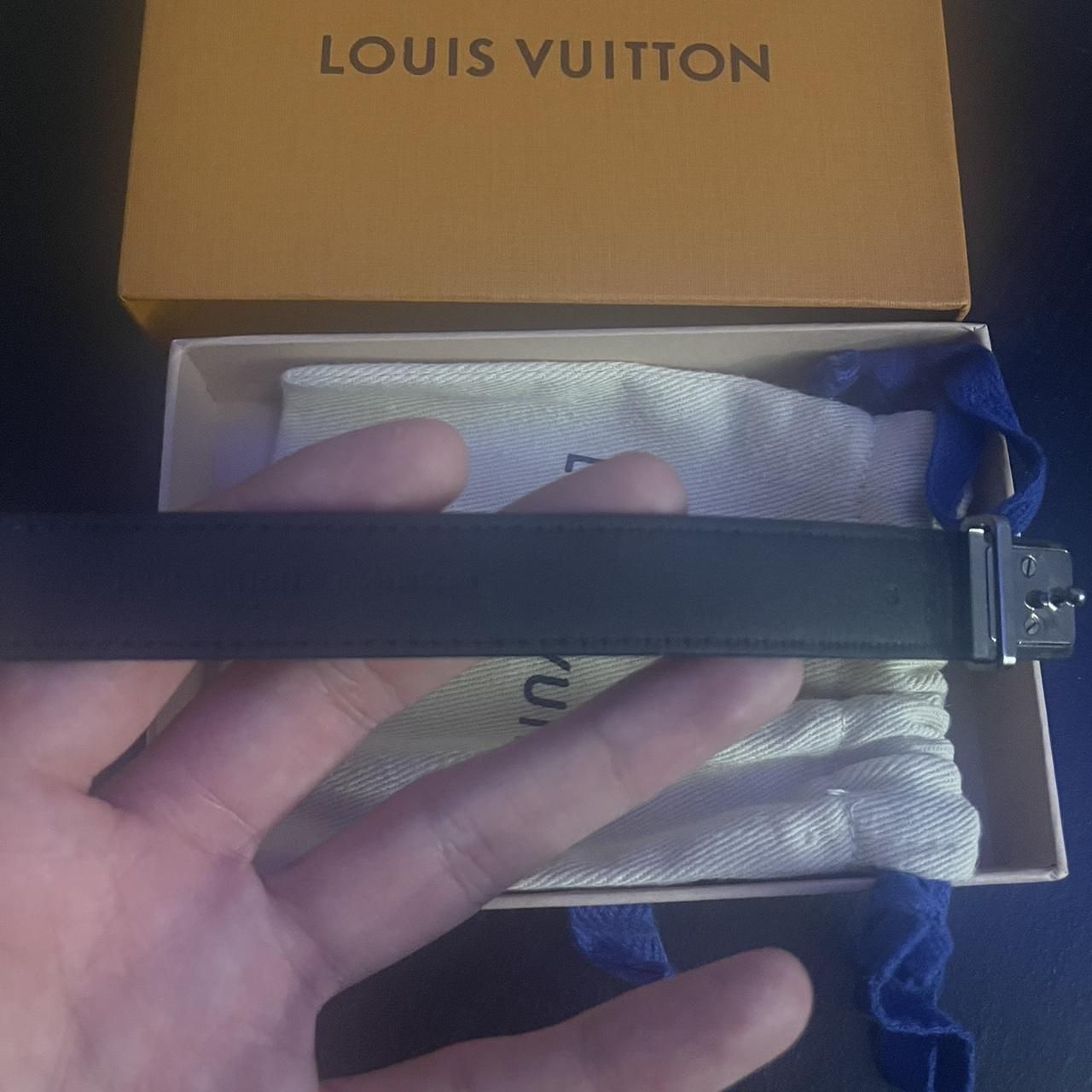 Used]LOUIS VUITTON ◇Monogram eclipse bracelet LV slim/bracelet/-/black/Men's  /M6456 - BE FORWARD Store