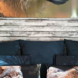 NEW .... 22” x 22” square navy suede pillows. For bed, large chairs, couch, loveseat, bench, décor....$60 each.
