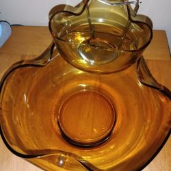 Vintage Anchor Hocking Chip And Dip. In Original Box.  NOS