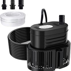 Submersible Water Pump with 16ft Drainage Hose and 25 ft Power Cord - New