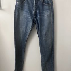 Balenciaga 2017 Denma Gvasalia Frayed Edge Denim Jeans Made In Japan Size 30