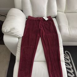 New Men’s Red Velour Sweatpants (Size M)