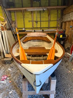 Fiberglass row boat