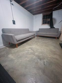 2-piece Modern Gray Couch