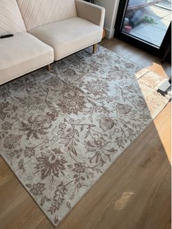 Vintage Washable Area Rug | 5’ x 7’ | Good Condition