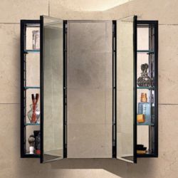  Robern PLM3030G PL Series 30" x 30" Customizable 3-Door Medicine Cabinet w/ Beveled Doors