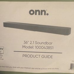 ONN Soundbar With Remote 
