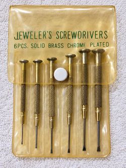 Vintage 6-Piece Jeweler's Precision Screwdriver Set – Solid Brass