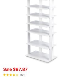 7-Tier Shoe Rack Storage Chest Organizer Free Standing Shelves