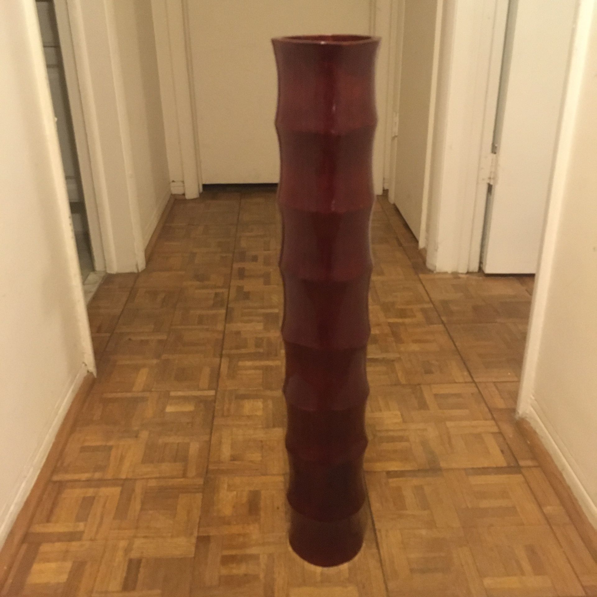 Long bamboo vase