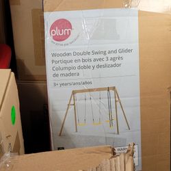 Wooden Double Swing And Glider (New)