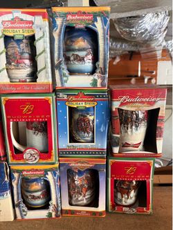 Budweiser collector steins
