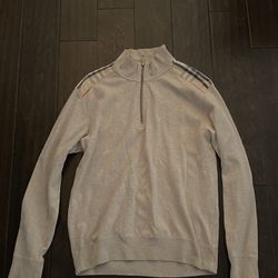 80s Vintage Burberry Half Zip Pullover 