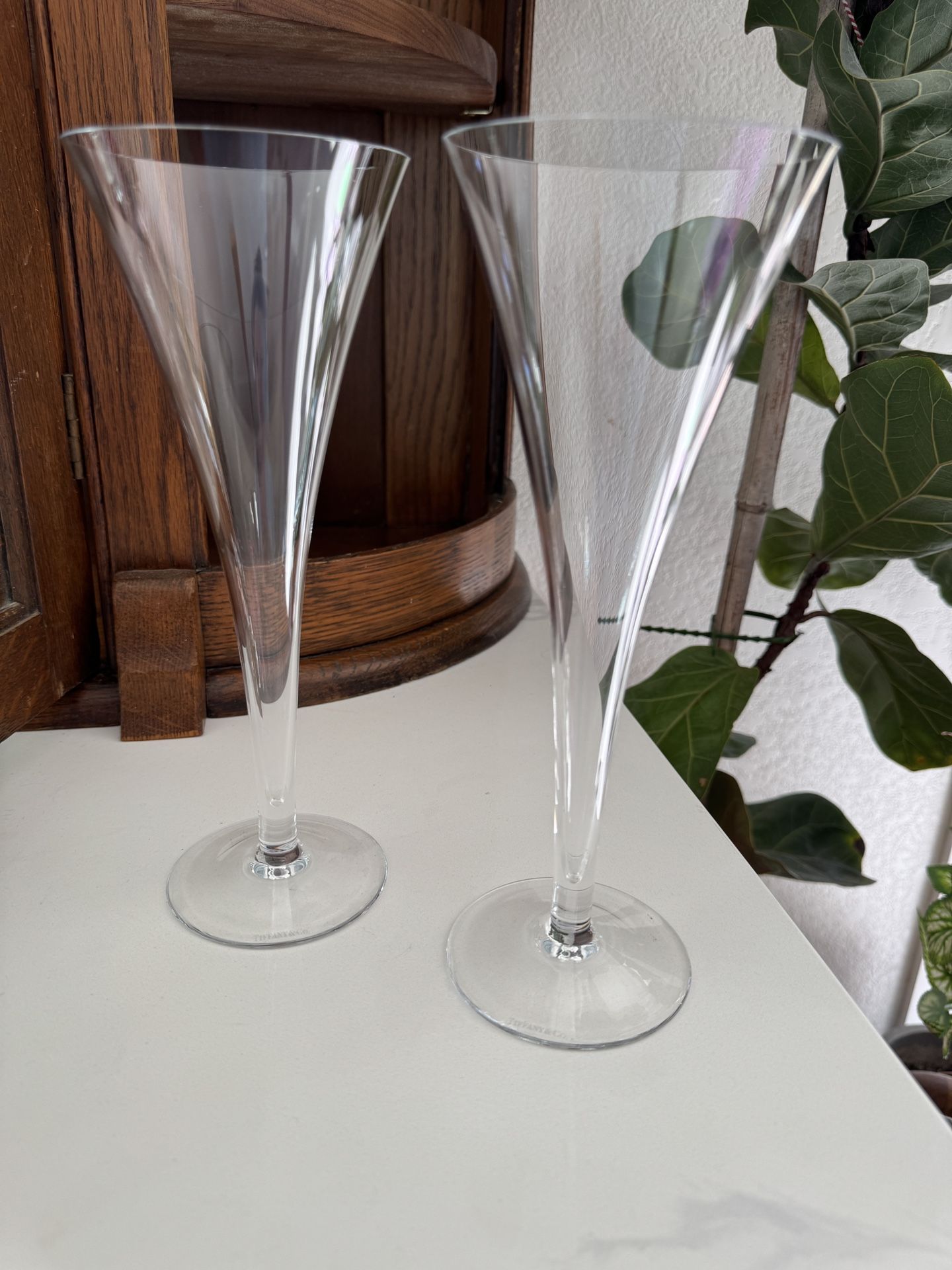 Tiffany & Co Trumpet Champagne Flutes (2)