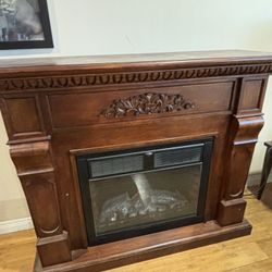 Electric Fireplace With Mantel