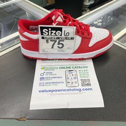 Red White Dunks Size 6