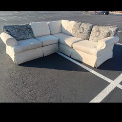 2 Piece Sectional White Sofa Couch-DELIVERY AVAILABLE 