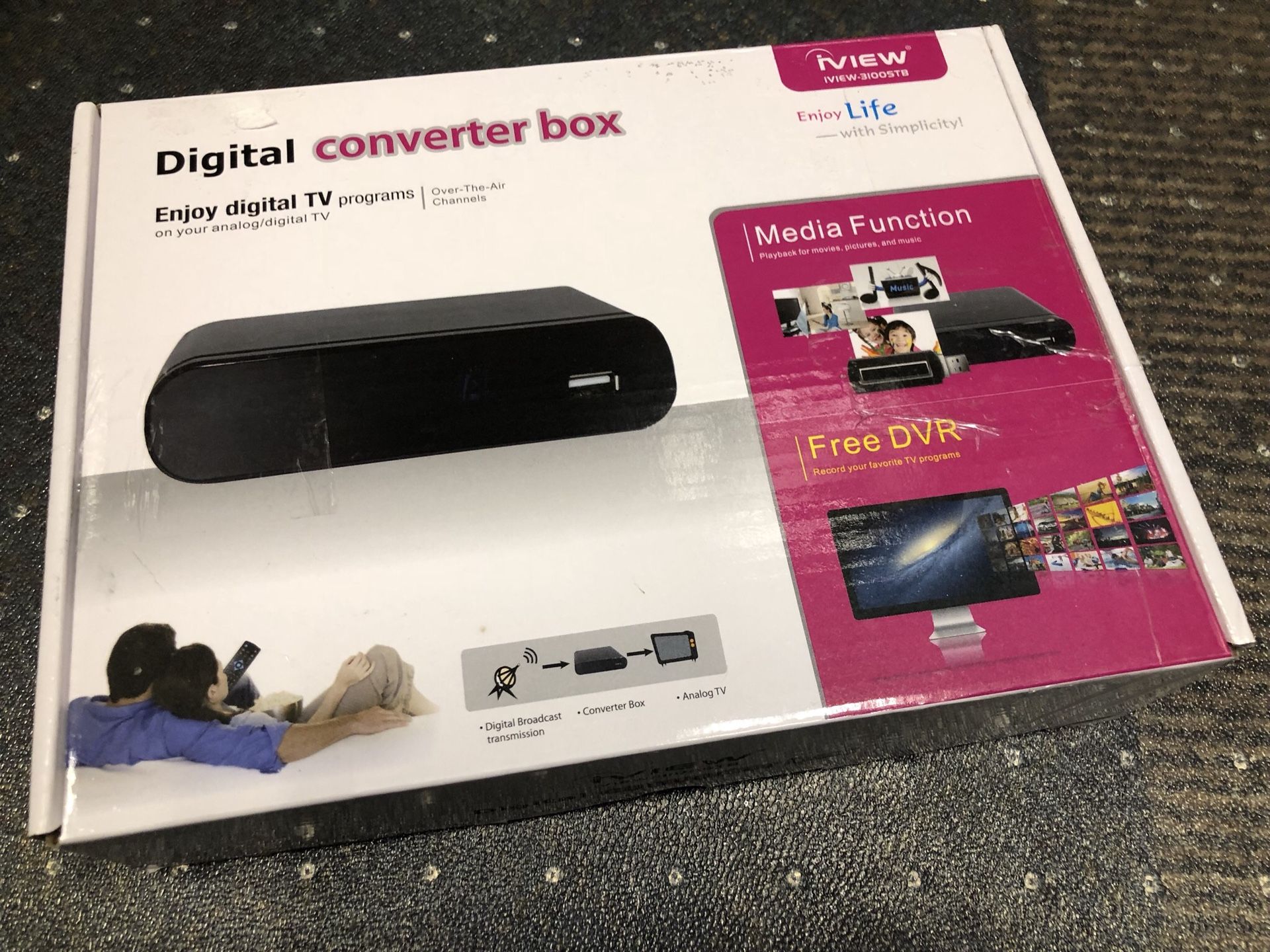 iView 3100STB HDTV DTV Digital Converter Box with Media Player Recording PVR