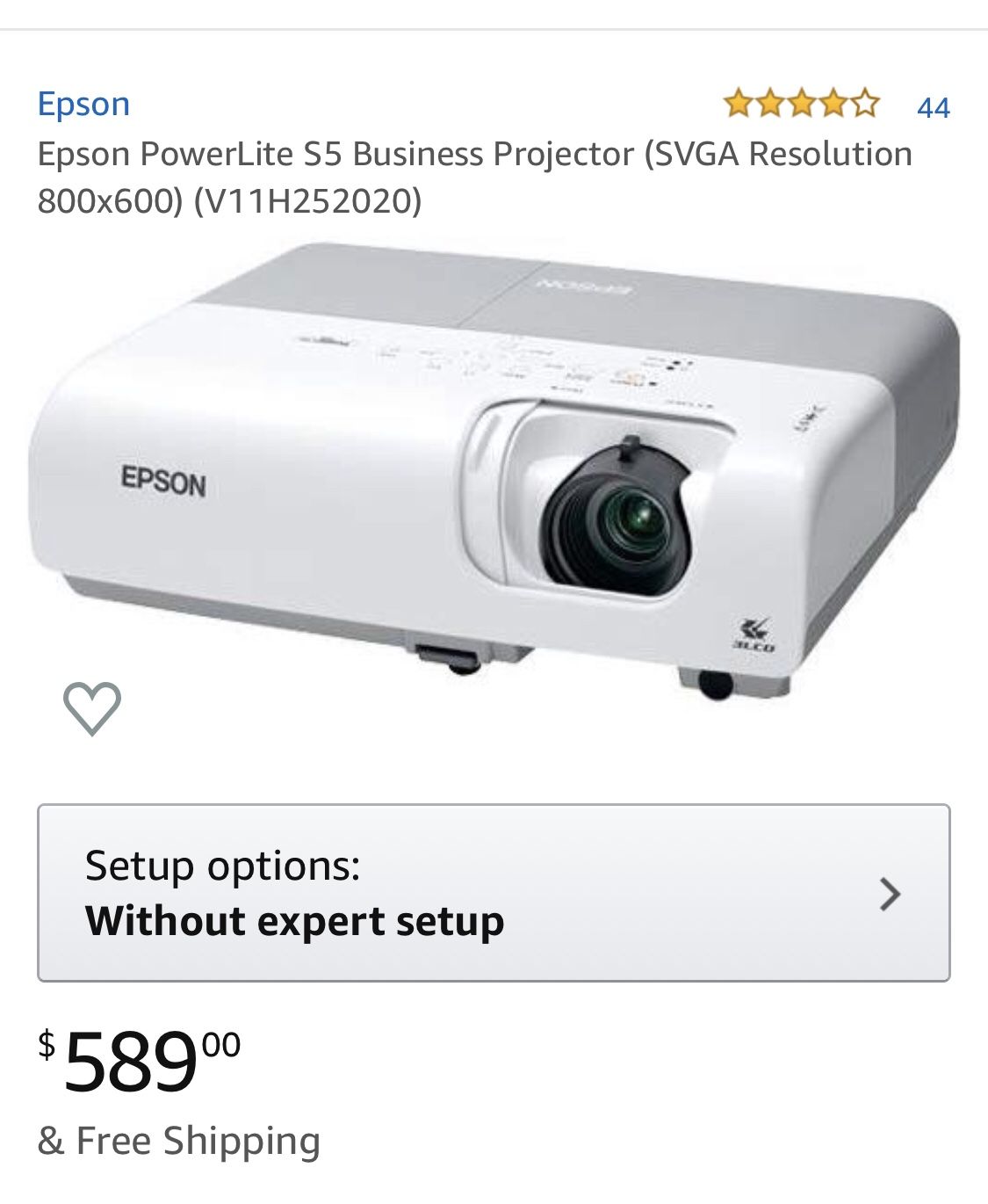 Epson PowerLite S5 Business Projector for Sale in Homestead, FL OfferUp