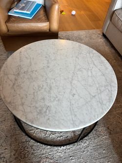 Round Marble Top Coffee Table
