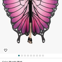 Women Halloween Party Butterfly Wings Shawl for Adult Festival Costume Wear Dress Up Cape