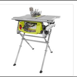 RYOBI 15 Amp 10 in. Compact Portable Corded Jobsite Table Saw with Folding Stand