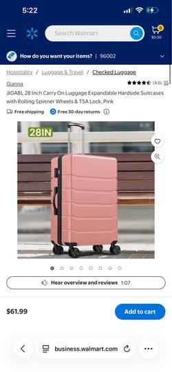 28 Inch Carry On Luggage Expandable Hardside Suitcase