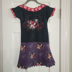 Custom Handmade Nightmare Before Christmas Jack & Sally Dress Size 7 OOAK