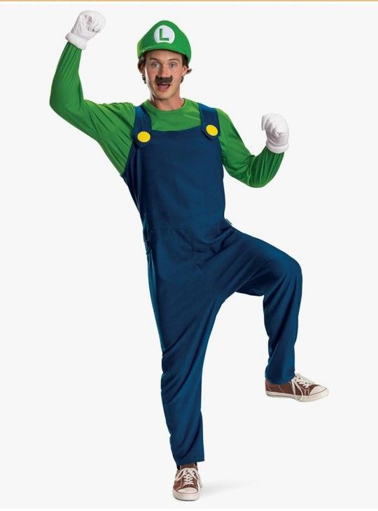 Disguise Unisex Luigi Costume, Official Super Mario Adult Unisex Costume and Accessories