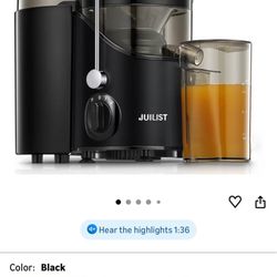 Juicer Machines, Juilist 3" Wide Mouth Juicer Extractor, for Vegetable and Fruit with 3-Speed Setting, 400W Motor, Easy to Clean, Black