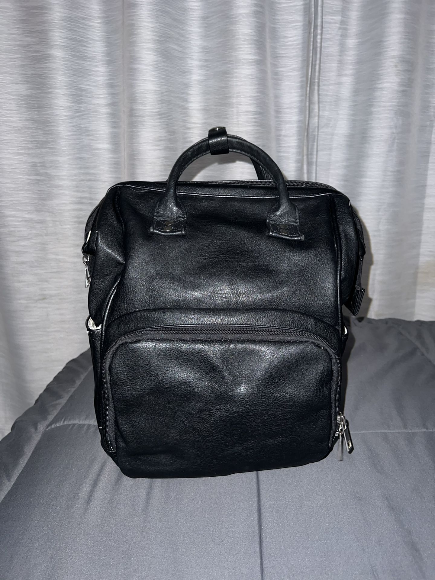 Black Diaper Bag Backpack
