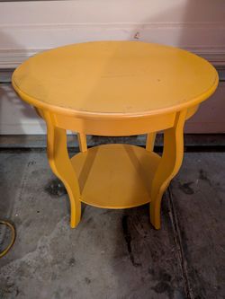 Solid wood end table