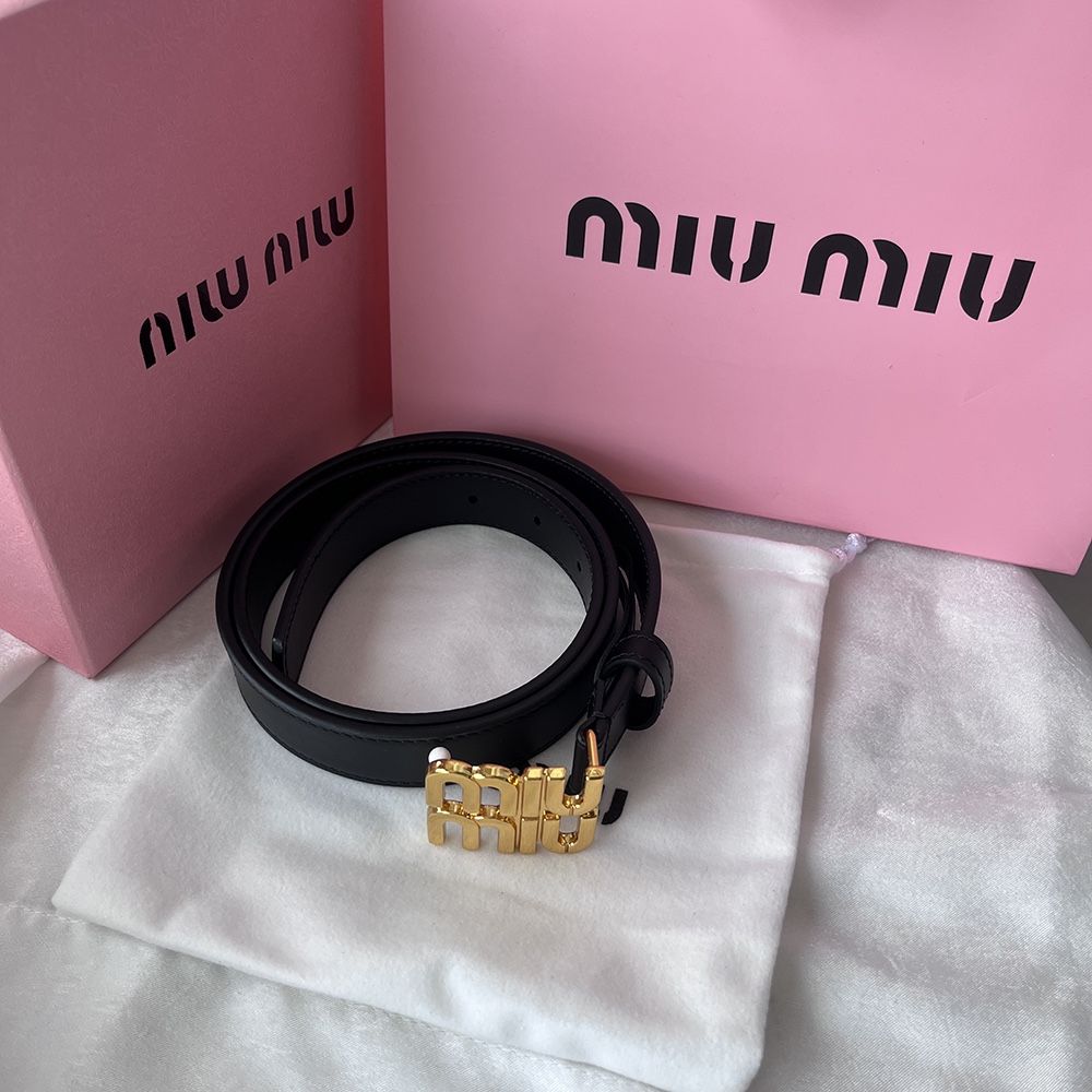 Black Leather Belt With Pure Copper Buckle