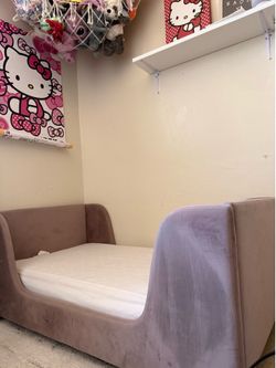 Velvet toddler crib sized bed
