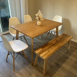 Dining Table With 4 Chairs And Bench 