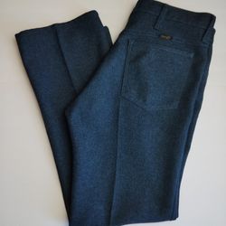 Wrangler Men's 82HU Polyester Jean Pants Slacks  Heather Blue ~ Size 32 x 30
