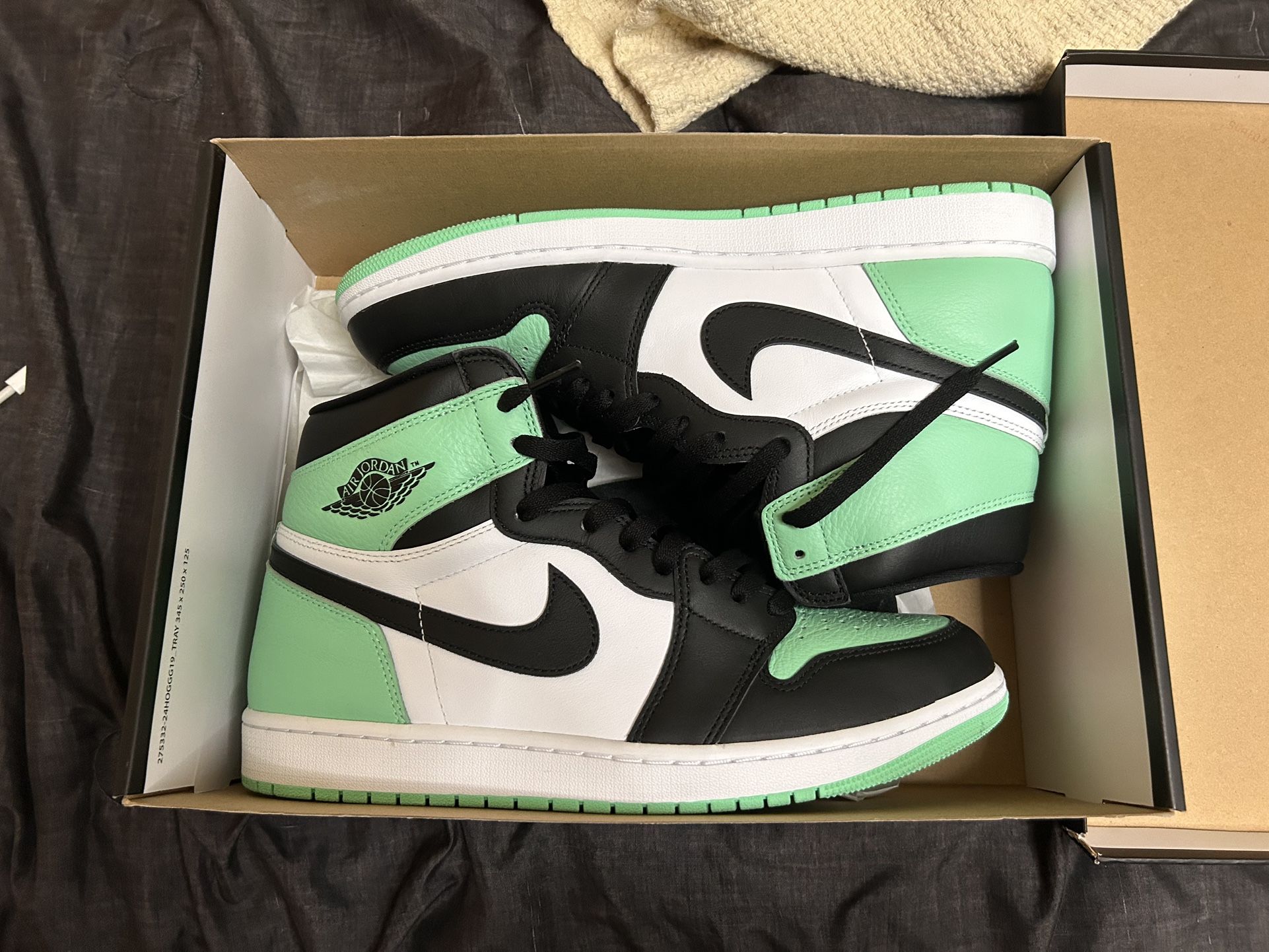 Green Glow Jordan 1 Size 12
