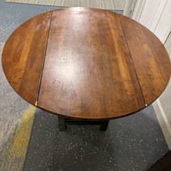 Wood Drop Leaf Table Brown