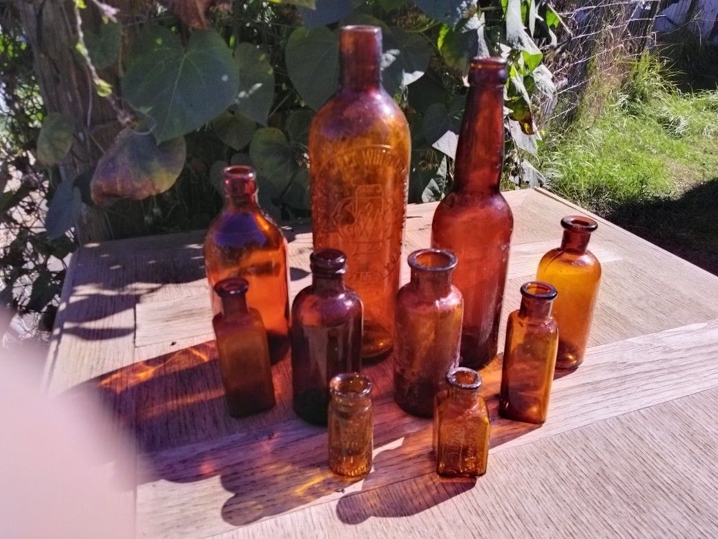 Antique Brown Bottles