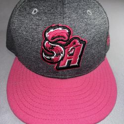 New Era San Antonio Missions Pink Fitted Hat Cap 7 & 1/4 