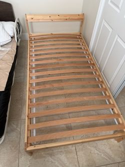 Wooden Twin Bed Frame – Great Condition $40 obo