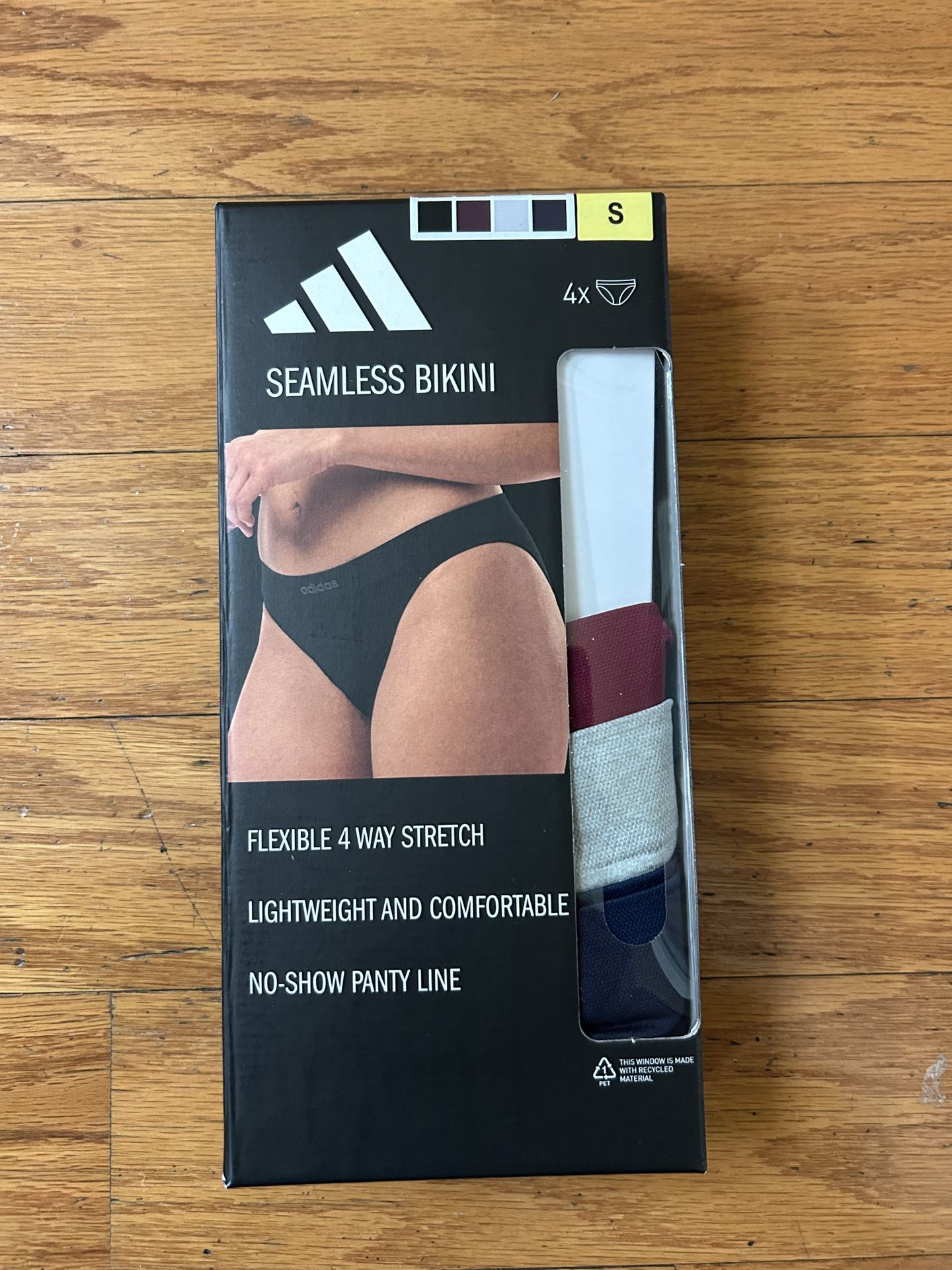 NWT Adidas women seamless bikini underwear 4 packs Size S