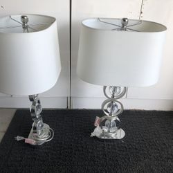Set of 2 crystal lamp