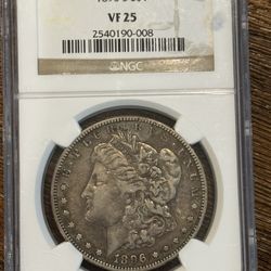 1896-S Morgan Silver Dollar – NGC VF25 – Semi-Key Date