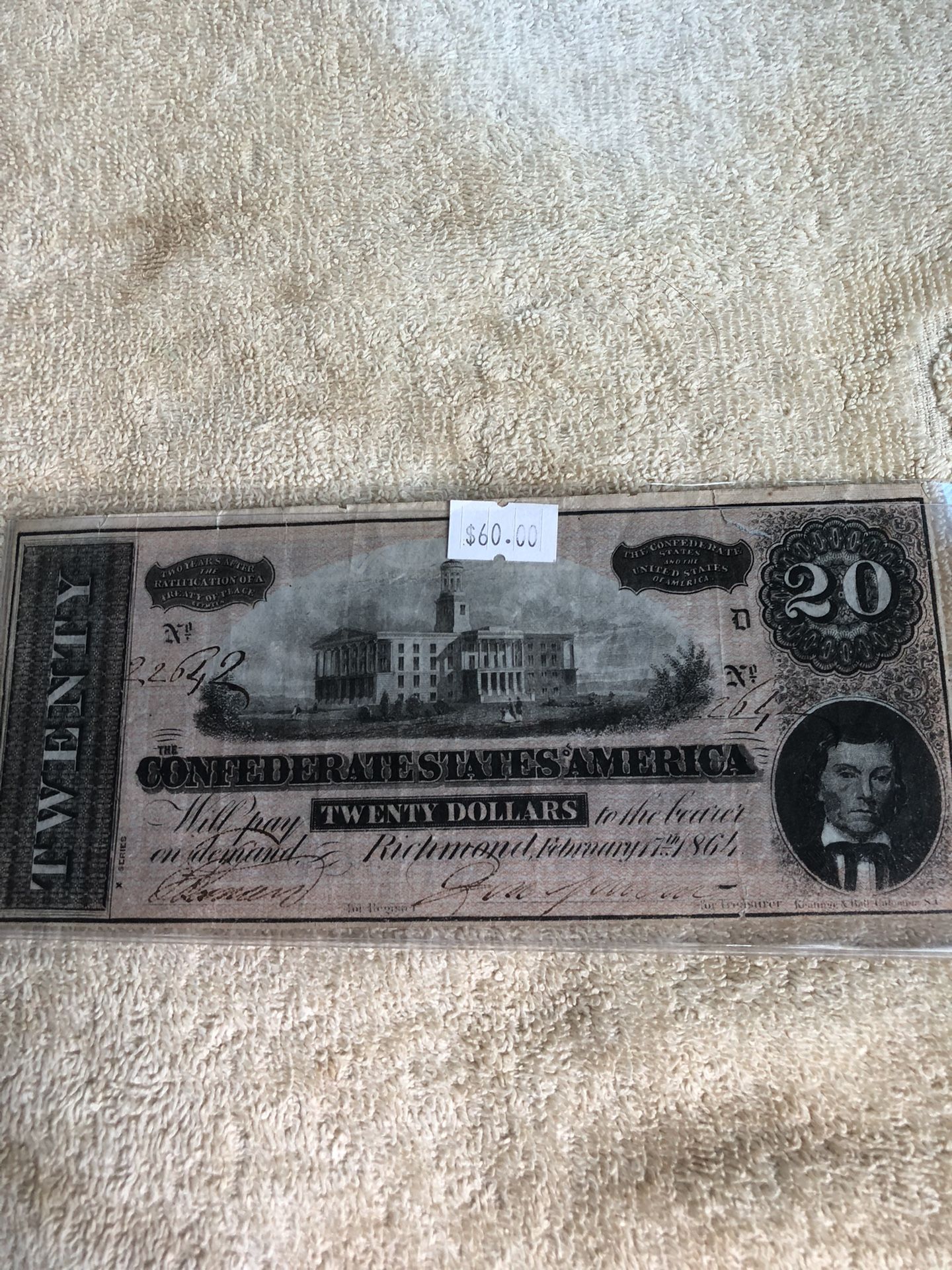 Confederate 20 Note